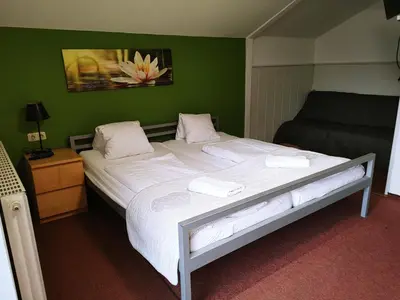Ein Bett oder Betten in einem Zimmer der Unterkunft Apartment House Seerose self check-in