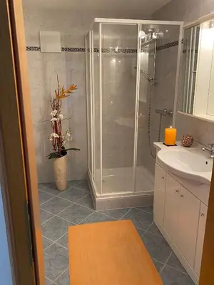 Ein Badezimmer in der Unterkunft Ferienwohnung Pyhrgasblick