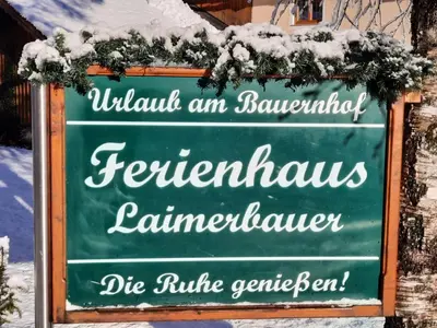 Ein Zertifikat, Auszeichnung, Logo oder anderes Dokument, das in der Unterkunft Ferienhaus Laimerbauer ausgestellt ist
