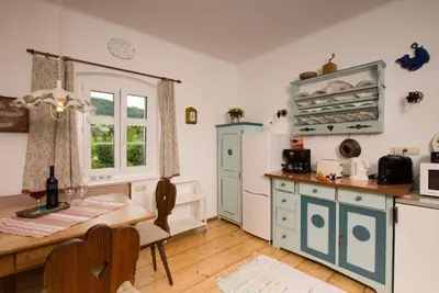 Küche/Küchenzeile in der Unterkunft Ferienhaus Kopriwa
