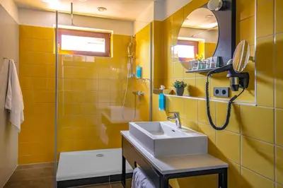 Ein Badezimmer in der Unterkunft Hotel Alpenblick Kreischberg