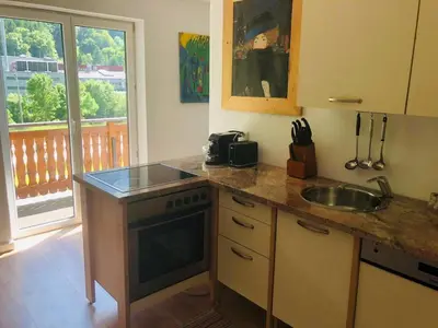 Küche/Küchenzeile in der Unterkunft Ferienwohnung Attersee-Mondsee