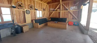 Ein Sitzbereich in der Unterkunft Landhaus Algerhof