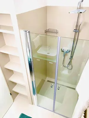 Ein Badezimmer in der Unterkunft Buchenblick