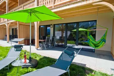 Ein Patio oder anderer Außenbereich in der Unterkunft Appartement Grimminggarten