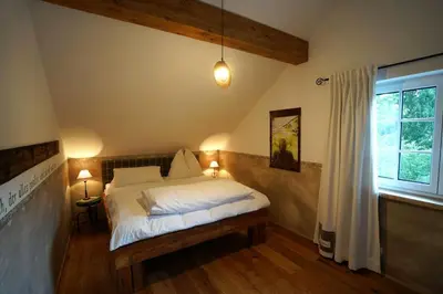 Ein Bett oder Betten in einem Zimmer der Unterkunft Chalet - Apartment - Mit Liebe dekoriert