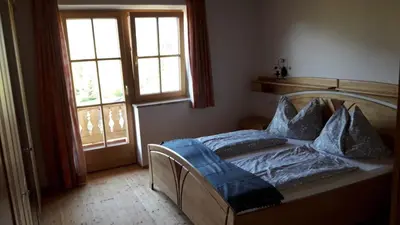Ein Bett oder Betten in einem Zimmer der Unterkunft Ferienwohnung Appesbacher