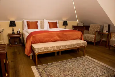 Ein Bett oder Betten in einem Zimmer der Unterkunft Seehotel Grüner Baum