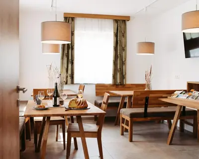 Ein Sitzbereich in der Unterkunft Ferienhof Leopold in der Grub