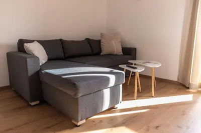 Ein Sitzbereich in der Unterkunft Ferienwohnung Eisl