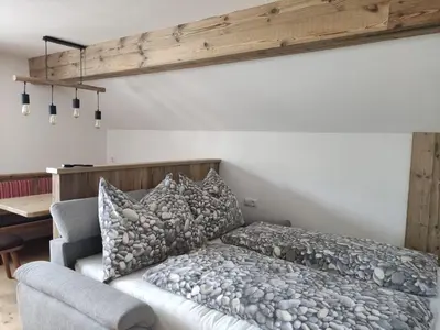 Ein Bett oder Betten in einem Zimmer der Unterkunft Bauernhof - Appartement beim Zefferer