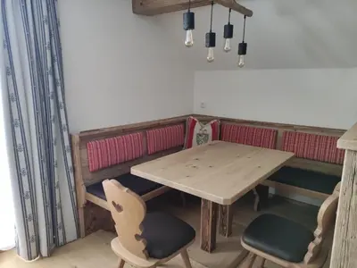 Ein Sitzbereich in der Unterkunft Bauernhof - Appartement beim Zefferer
