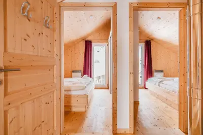 Ein Bett oder Betten in einem Zimmer der Unterkunft Chalet Prinz Murau Kreischberg