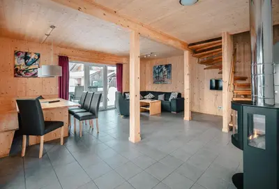 Ein Sitzbereich in der Unterkunft Chalet Prinz Murau Kreischberg