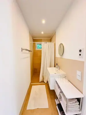 Ein Badezimmer in der Unterkunft Wunderschöne Wohnung neben Schloss Württemberg