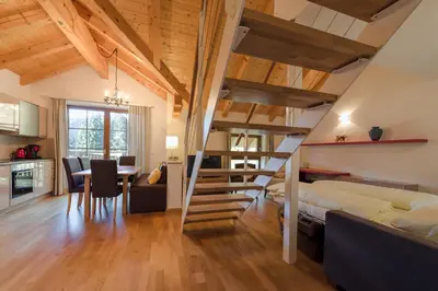 Küche/Küchenzeile in der Unterkunft Aigenberg Appartements
