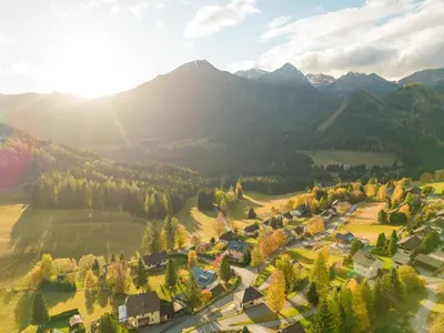 Naturlandschaft in der Nähe des Chalets
