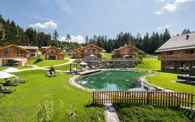 Der Swimmingpool an oder in der Nähe von Lerchpeuntgut Almchalets