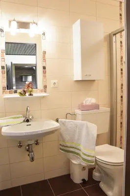 Ein Badezimmer in der Unterkunft Pfeifferhof
