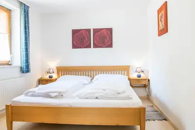 Ein Bett oder Betten in einem Zimmer der Unterkunft Ferienalm Schitter