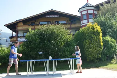 Tischtennis in der Unterkunft Ferienhotel Gewürzmühle oder in der Nähe