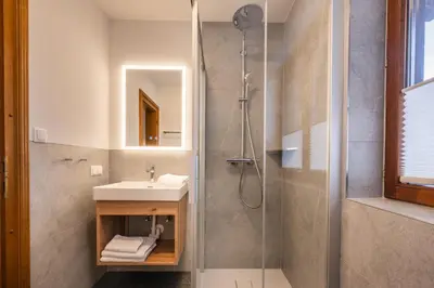 Ein Badezimmer in der Unterkunft Haus Margareth