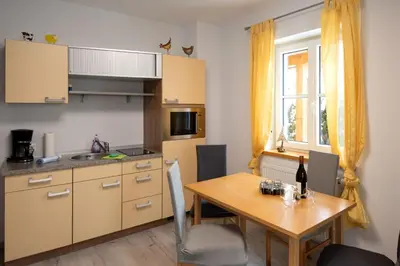 Küche/Küchenzeile in der Unterkunft Apartmenthaus HAUS Gipfelglück Apartment KRUMMHOLZ