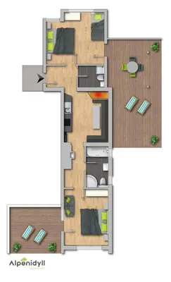 Grundriss der Unterkunft Bergidyll 5 by Alpenidyll Apartments