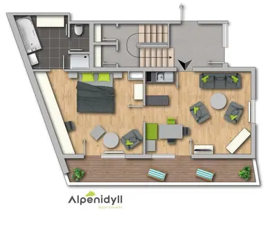 Grundriss der Unterkunft City Life 2 by Alpenidyll Apartments