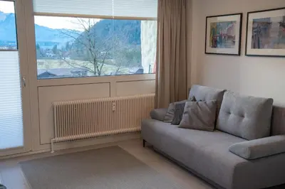 Ein Sitzbereich in der Unterkunft Apartment Seezeit