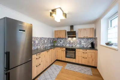 Küche/Küchenzeile in der Unterkunft Ferienwohnung Weiß