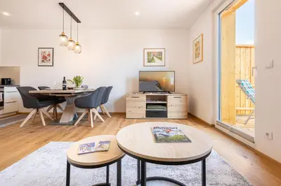Ein Sitzbereich in der Unterkunft Ferienwohnung Kerstin