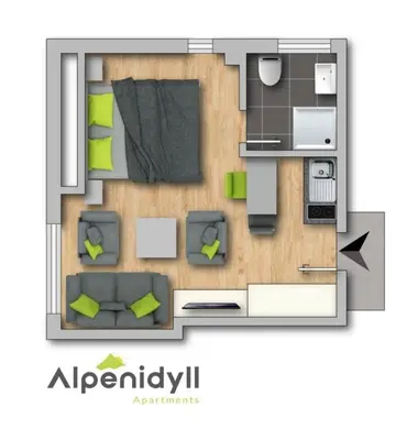 Grundriss der Unterkunft City Life 6 by Alpenidyll Apartments