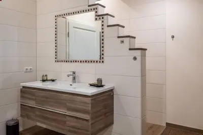 Ein Badezimmer in der Unterkunft Penthouse „Das Besenhaus“