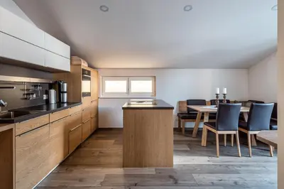 Küche/Küchenzeile in der Unterkunft Penthouse „Das Besenhaus“