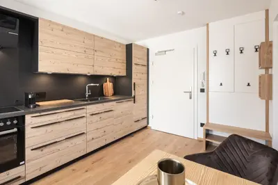 Küche/Küchenzeile in der Unterkunft Moxn Apartment Lungau - Small Penthouse mit Terrasse