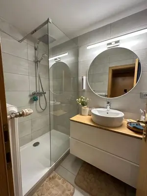 Ein Badezimmer in der Unterkunft Dachsteinblick apartment