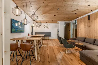 Ein Sitzbereich in der Unterkunft Apartmentresort MyLodge