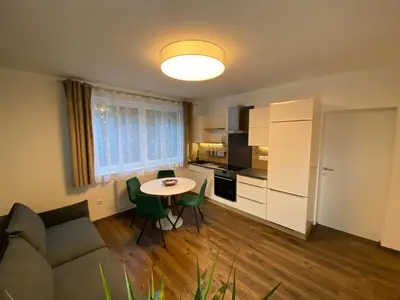 Küche/Küchenzeile in der Unterkunft Living8-Appartements