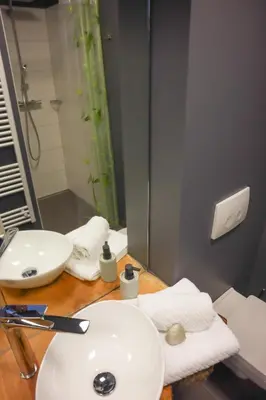 Ein Badezimmer in der Unterkunft Living8-Appartements