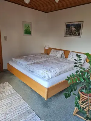 Ein Bett oder Betten in einem Zimmer der Unterkunft Biohof Schwanser