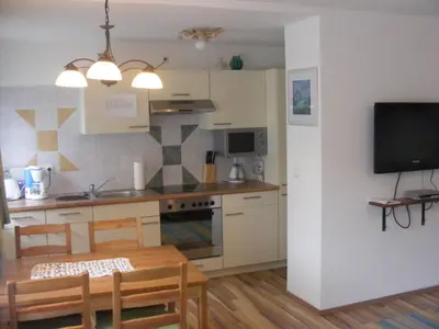 Küche/Küchenzeile in der Unterkunft Ferienwohnung Sailer