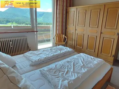 Ein Bett oder Betten in einem Zimmer der Unterkunft Apartment Panoramablick