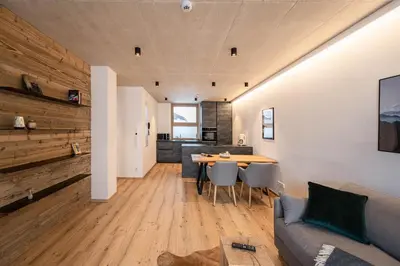 Ein Sitzbereich in der Unterkunft GRIMMINGlofts