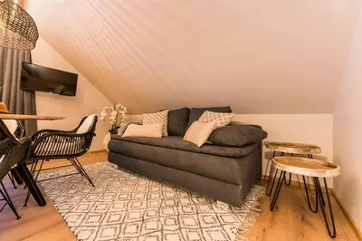 Ein Sitzbereich in der Unterkunft Apartment Schichlreit