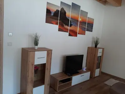 TV/Unterhaltungsangebot in der Unterkunft Ferienwohnung Leni