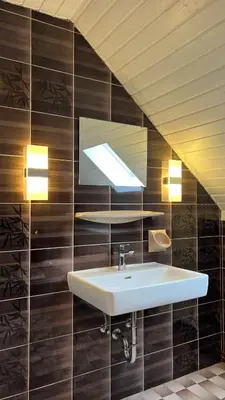 Ein Badezimmer in der Unterkunft Ferienhaus Traunsteinblick