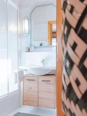 Ein Badezimmer in der Unterkunft Apartment Haus Toplitzsee nahe dem Grundlsee und Toplitzsee