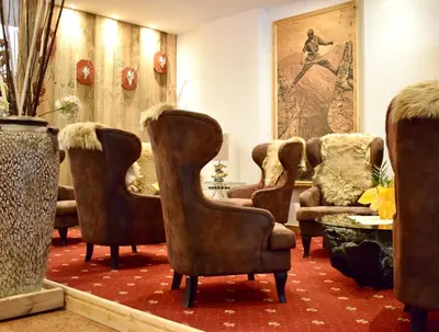 Ein Sitzbereich in der Unterkunft Gosau Apartment 407