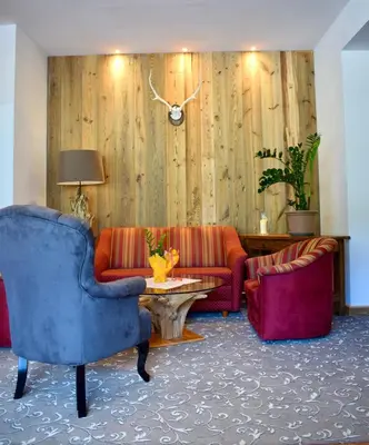 Ein Sitzbereich in der Unterkunft Gosau Apartment 407